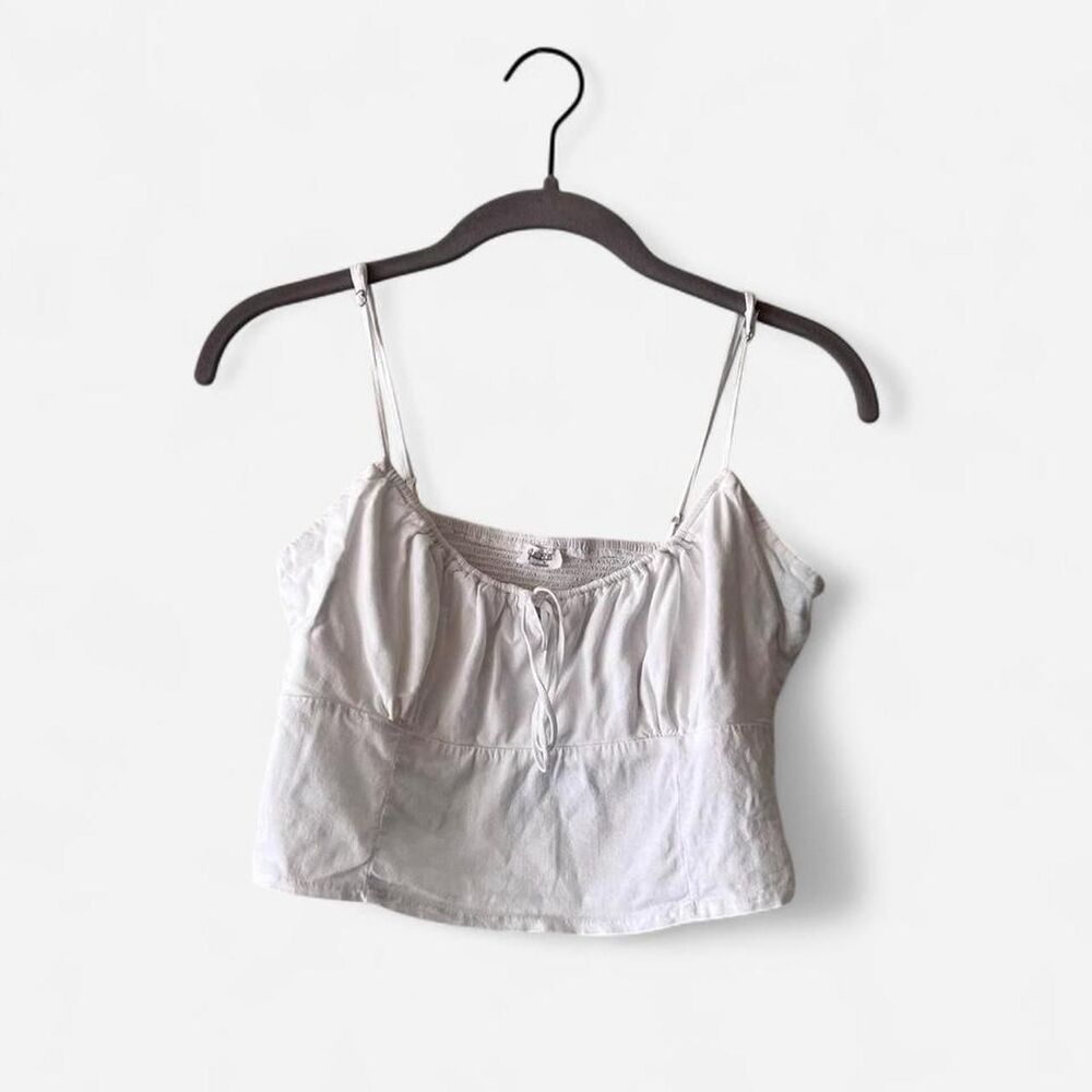 Brandy Melville Women's Linen Crop Tank Top